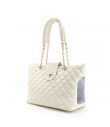 CA057 Bag in Simili Cuir Ivoire Puppy Angel