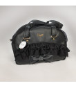 Bowling Simili leather bag and black strass knot Ehgia