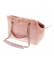 T1073-RA Pink faux fur bag Ferribiella