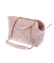 T1074-RA Bag in pink tweed Ferribiella