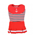 OP1814 Nautical Red Wedding Dress Puppia