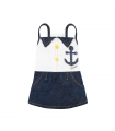 Anchor dress in cotton and jean Croci