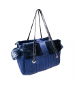 City bag Fluffy fashion Tricot Torsadé Bleu Croci