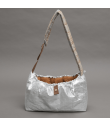 Leather bag Shine Sling Bag Silver Crack Louisdog