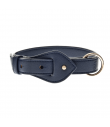 HI1043-B Simili necklace Leather Navy Mokka Ferribiella