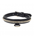 LDR010-N Single Leather Necklace Black Dangerouge Ferribiella