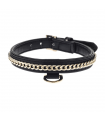 LDR010-N Single Leather Necklace Black Dangerouge Ferribiella