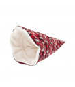 T1021 Chapeau sac de couchage Tartan Rouge Pour chat Ferribiella
