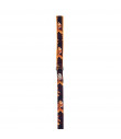 HI1059-AR Laisse en Tissu Imprimé Floral Orange et Noir Kami Ferribiella