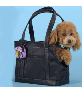 GP1301-NA Carriage Bag in Black Tile with Blue Pattern Interior United Pets