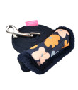 AL7731 Navy Nylon Leave With Printed Handle Year 70 Heather Pinkaholic
