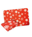 Printed Red Pole Cover Snow Flocon Croci