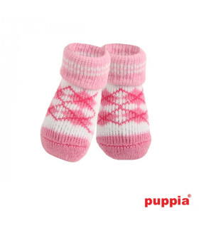 SO072 Socks Puppia Argyle Pink
