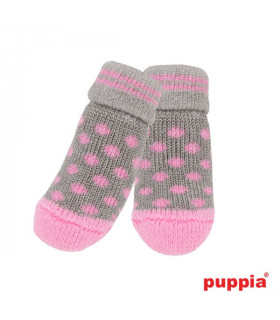 SO1175 Socks Puppia Polka Dots Grey