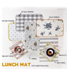 Table Set LouisDog Lunch Mat Peach Trimming