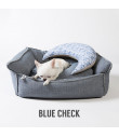 Cart Linen Boom / Blue Check Linen Louisdog