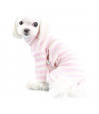 OR265 4 Patt Puppy Angel Corduroy Stripes Overall Pink