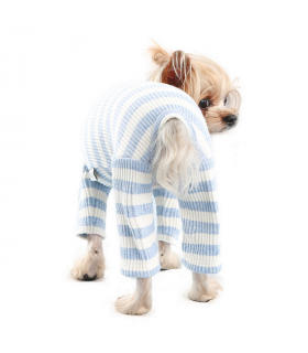OR265 4 Patt Puppy Angel Corduroy Stripes Overall Blue