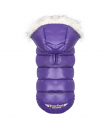 OW236 Doudoune Trim Down Padding Hood Vest (Regular, Snap) Purple 631