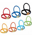 D031 Round harness Simili Leather and Strass Camon