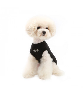 TS586 Tee-Shirt Daily Sleeveless Puppy Angel Black 999