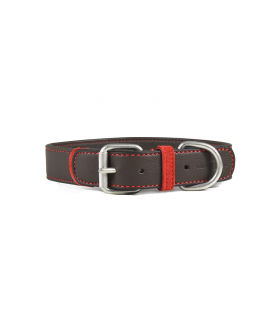 PELG Label Leather Collar Brown United Pets