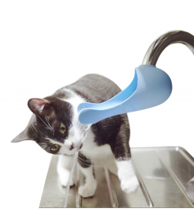 DR0901-AZ Adaptateur pour robinet en Silicone Bleu Pour Chat United Pets