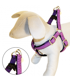 Reglable harness Monogram Violet Croci