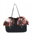 Bag in Tricot and Fausse Fourrure Lara Croci